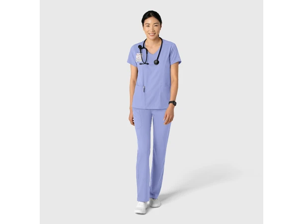 Boundless Dametunika med kurvet V-hals Ceil Blue S 