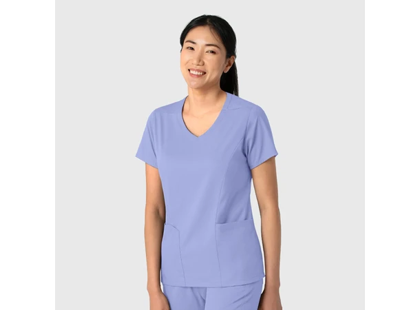 Boundless Dametunika med kurvet V-hals Ceil Blue S 