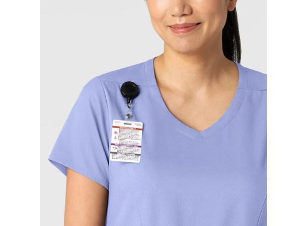Boundless Dametunika med kurvet V-hals Ceil Blue S 