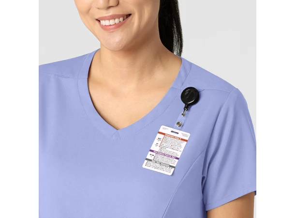 Boundless Dametunika med kurvet V-hals Ceil Blue S 