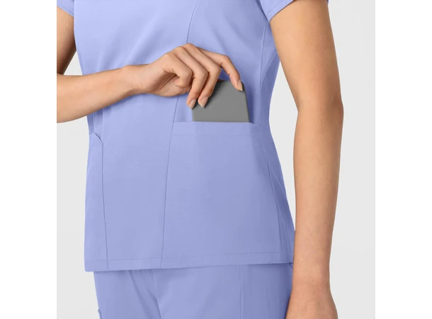 Boundless Dametunika med kurvet V-hals Ceil Blue S 