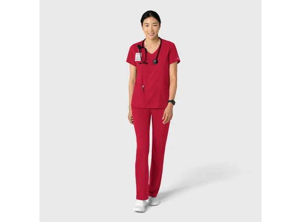 Boundless Dametunika med kurvet V-hals Red L 