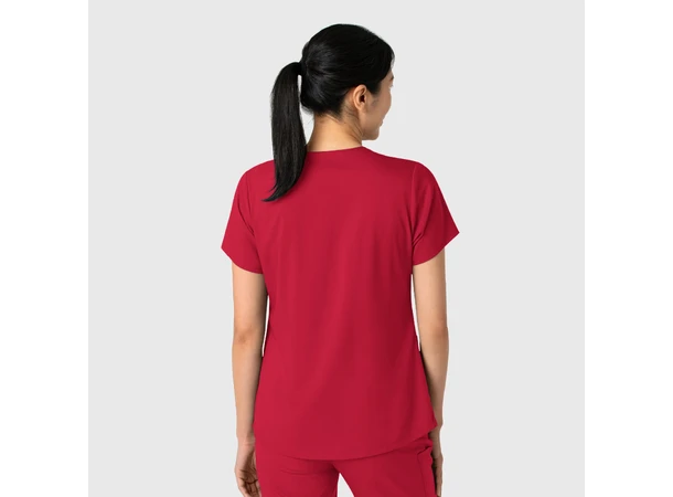 Boundless Dametunika med kurvet V-hals Red L 