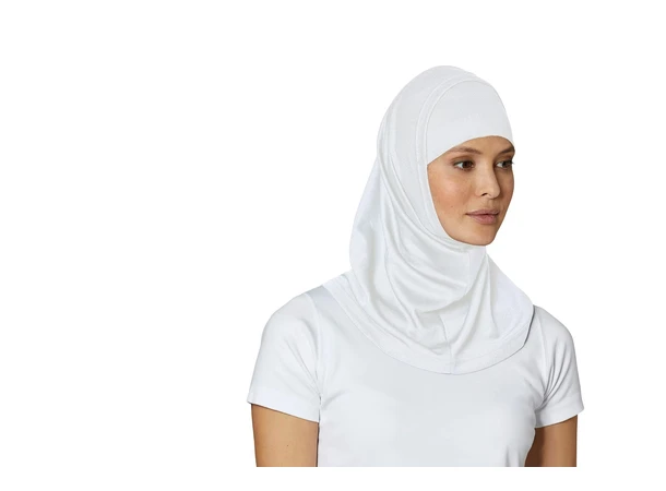 Dame Hijab Operasjonslue Hvit OneSize 