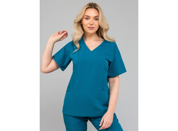 KIM Dametunika med V-hals Sea Blue M 