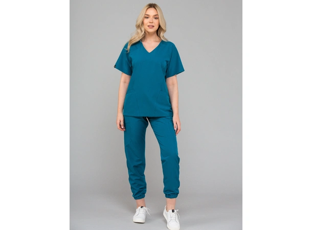 KIM Dametunika med V-hals Sea Blue M 
