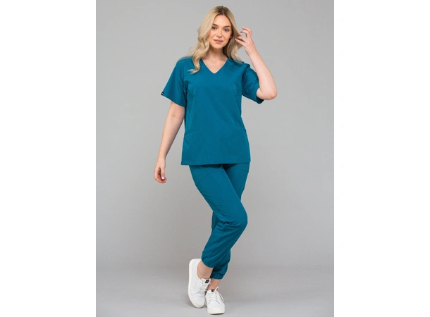 KIM Dametunika med V-hals Sea Blue M 