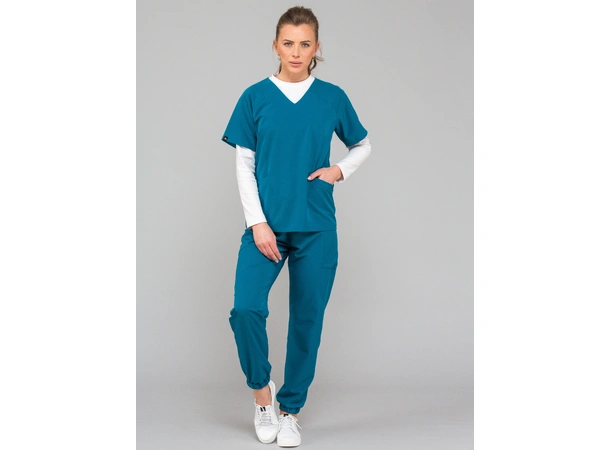 KIM Dametunika med V-hals Sea Blue M 