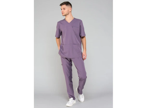 LEO Herretunika med brystlomme Heather  XL 