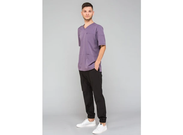 LEO Herretunika med brystlomme Heather  XL 