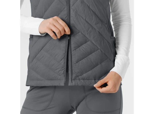 Layers dunvest for dame Pewter L 