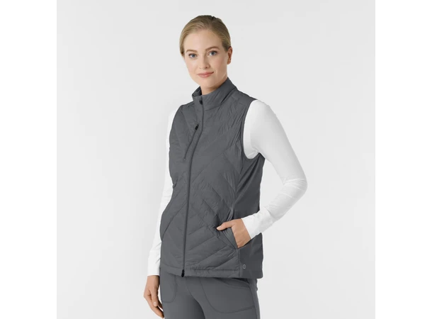 Layers dunvest for dame Pewter L 