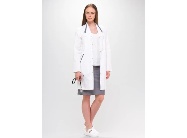 MAJA legefrakk for dame White+Graphite M 