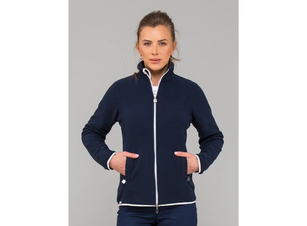 NELI Fleecejakke med lommer Ink Blue+White S 