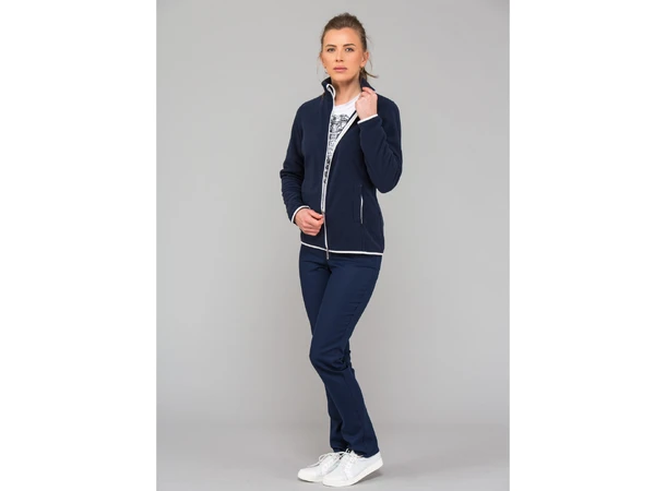 NELI Fleecejakke med lommer Ink Blue+White S 