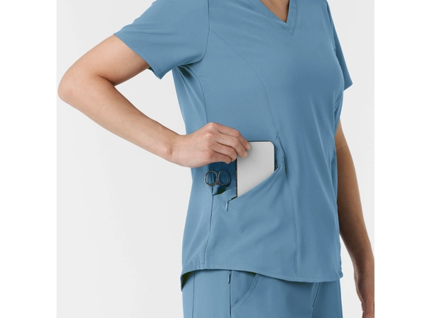 Renew Dametunika med V-hals og sidelomme Pacific Blue 3XL 