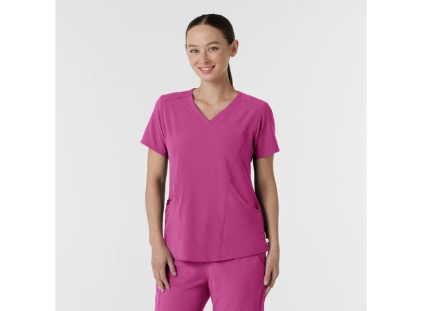 Renew Dametunika med V-hals og sidelomme Raspberry M 