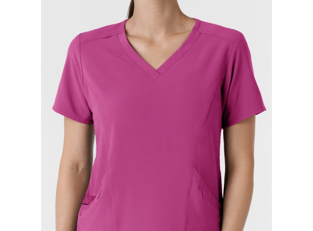 Renew Dametunika med V-hals og sidelomme Raspberry M 