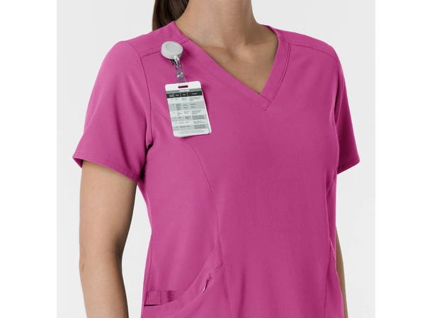 Renew Dametunika med V-hals og sidelomme Raspberry M 