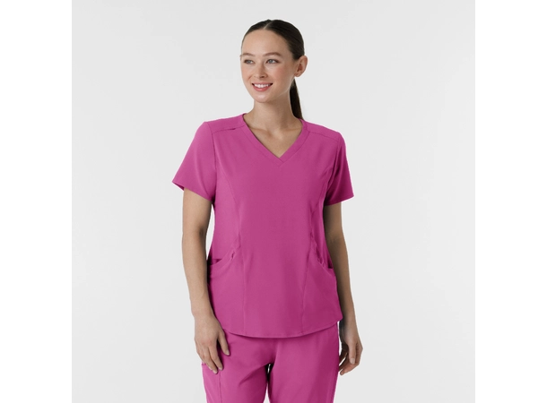 Renew Dametunika med V-hals og sidelomme Raspberry M 