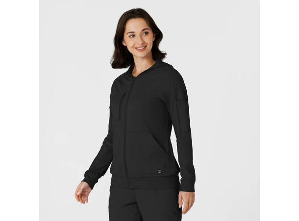 Renew Knit Damejakke med hette Black XXL 