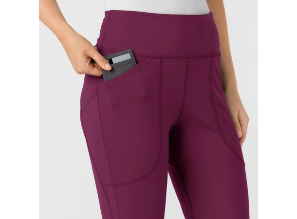 Renew Knit Yogabukse med strikk i livet Wine S 