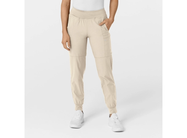 W123 Damebukse med strikk i ben Khaki M 