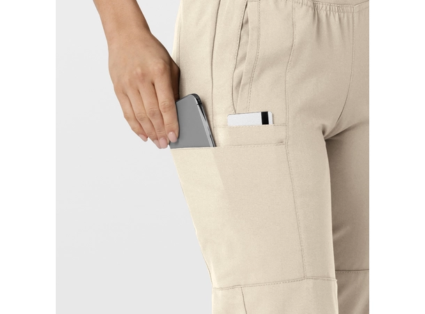 W123 Damebukse med strikk i ben Khaki M 