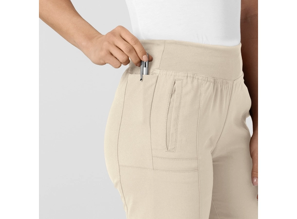 W123 Damebukse med strikk i ben Khaki M 