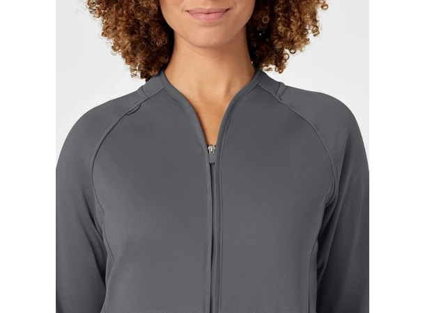 W123 Damejakke med frontlommer Pewter L 