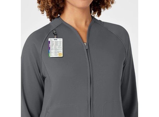 W123 Damejakke med frontlommer Pewter L 