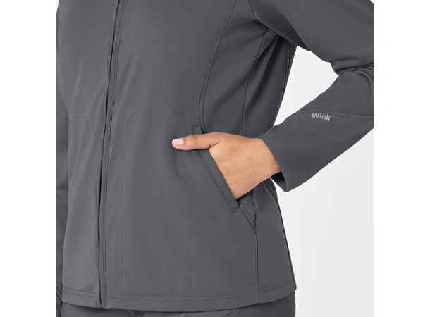 W123 Damejakke med frontlommer Pewter L 