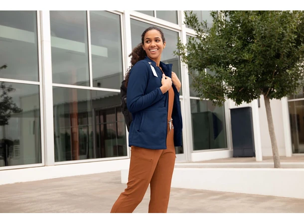 W123 Damejakke med frontlommer Pewter L 