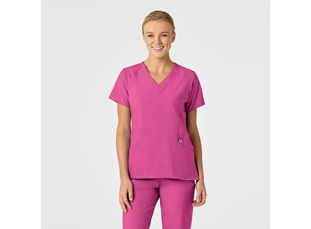 W123 Dametunika med V-hals Hot Pink M 