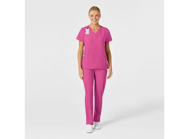 W123 Dametunika med V-hals Hot Pink M 