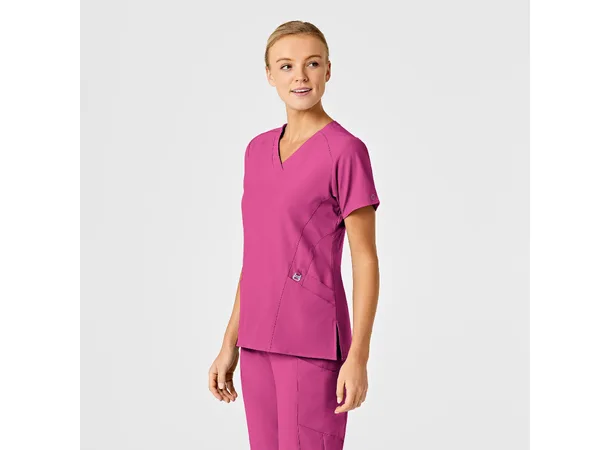 W123 Dametunika med V-hals Hot Pink M 