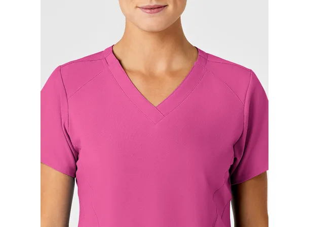 W123 Dametunika med V-hals Hot Pink M 
