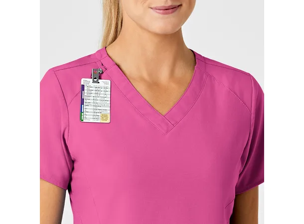 W123 Dametunika med V-hals Hot Pink M 