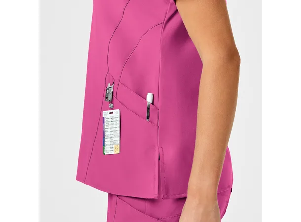 W123 Dametunika med V-hals Hot Pink M 