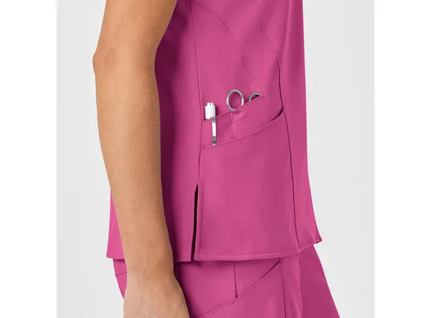 W123 Dametunika med V-hals Hot Pink M 