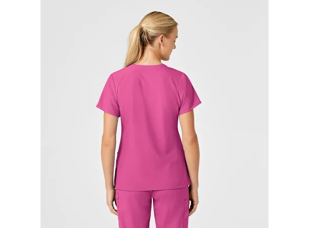 W123 Dametunika med V-hals Hot Pink M 