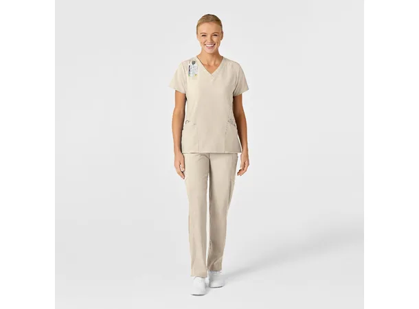 W123 Dametunika med V-hals Khaki XS 