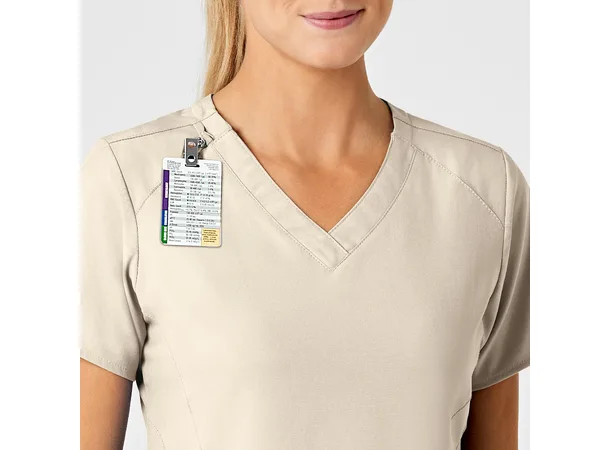 W123 Dametunika med V-hals Khaki XS 