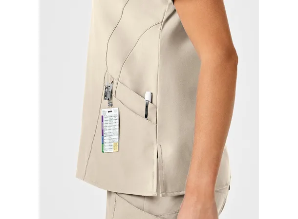 W123 Dametunika med V-hals Khaki XS 