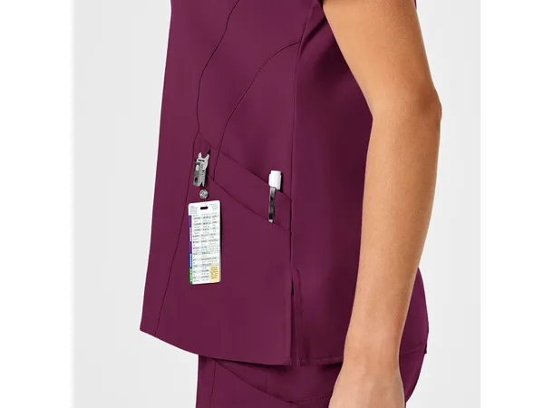 W123 Dametunika med V-hals Wine 3XL 