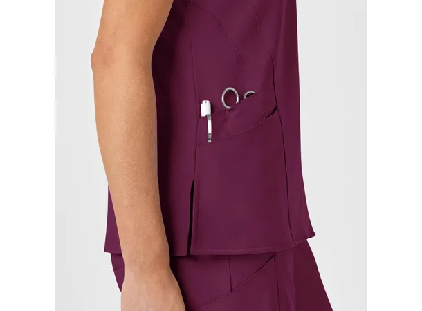 W123 Dametunika med V-hals Wine 3XL 