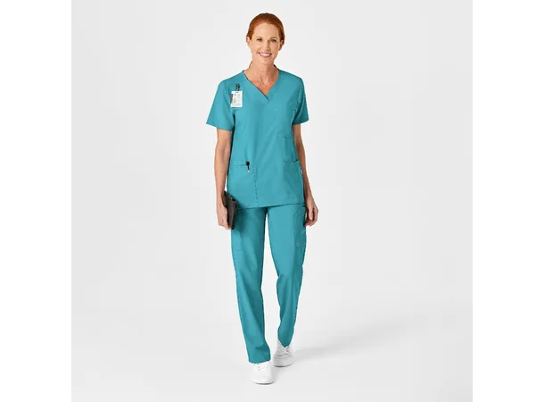 W123 Unisex tunika med 4 lommer Teal Blue 3XL 