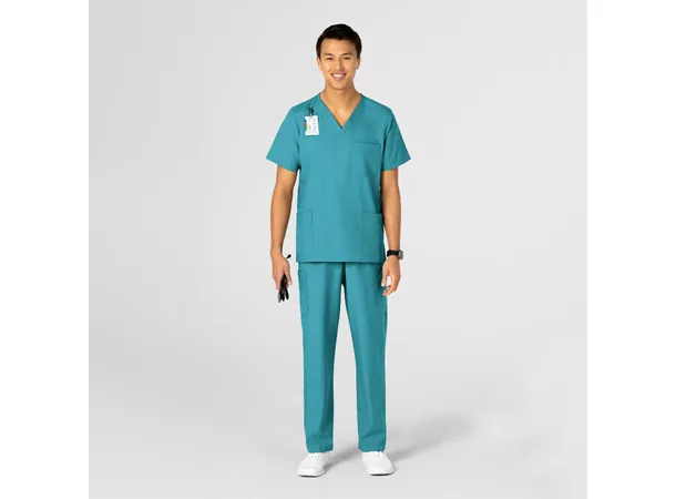 W123 Unisex tunika med 4 lommer Teal Blue 3XL 