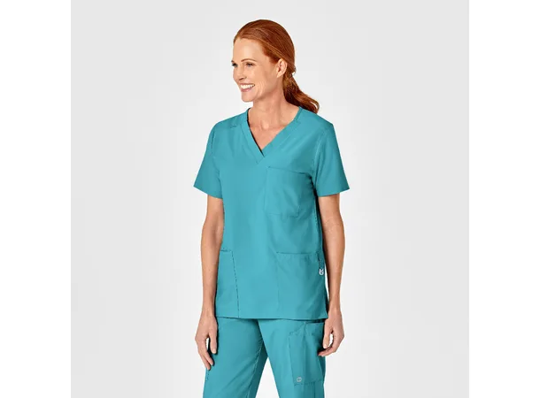 W123 Unisex tunika med 4 lommer Teal Blue 3XL 