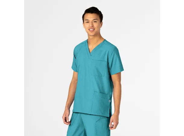 W123 Unisex tunika med 4 lommer Teal Blue 3XL 